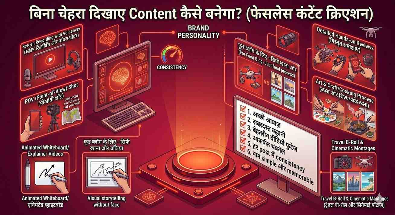 बिना चेहरा दिखाए content कैसे बनेगा?