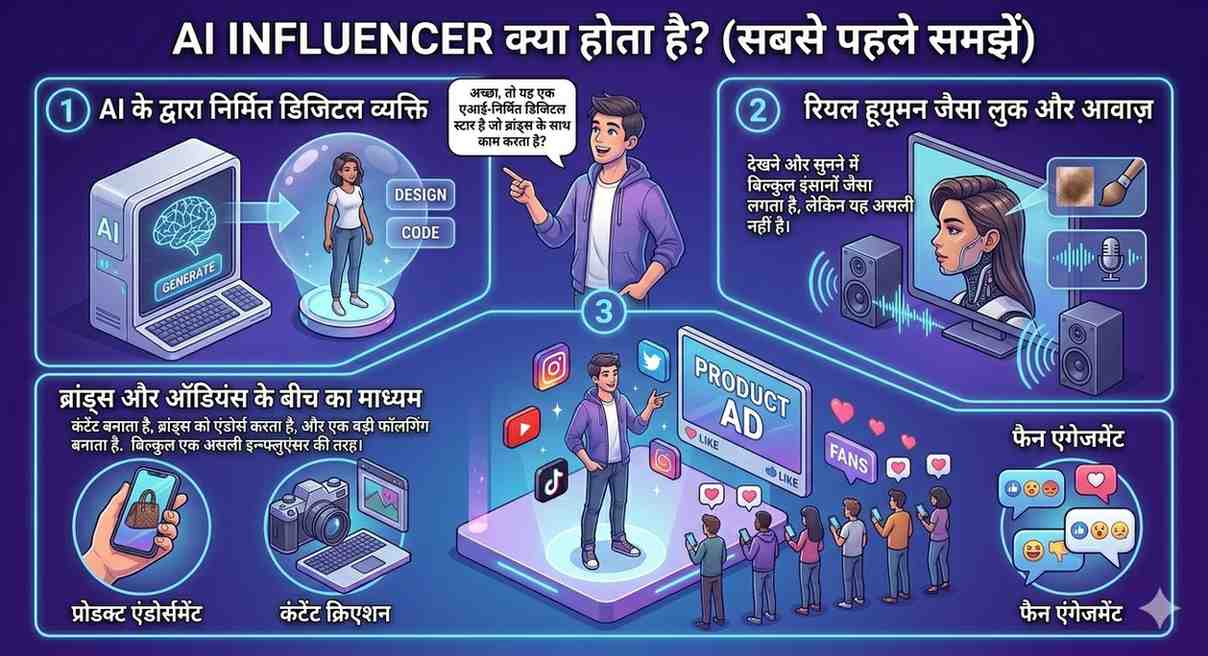 AI Influencer क्या होता है? पहले इसे साफ समझो