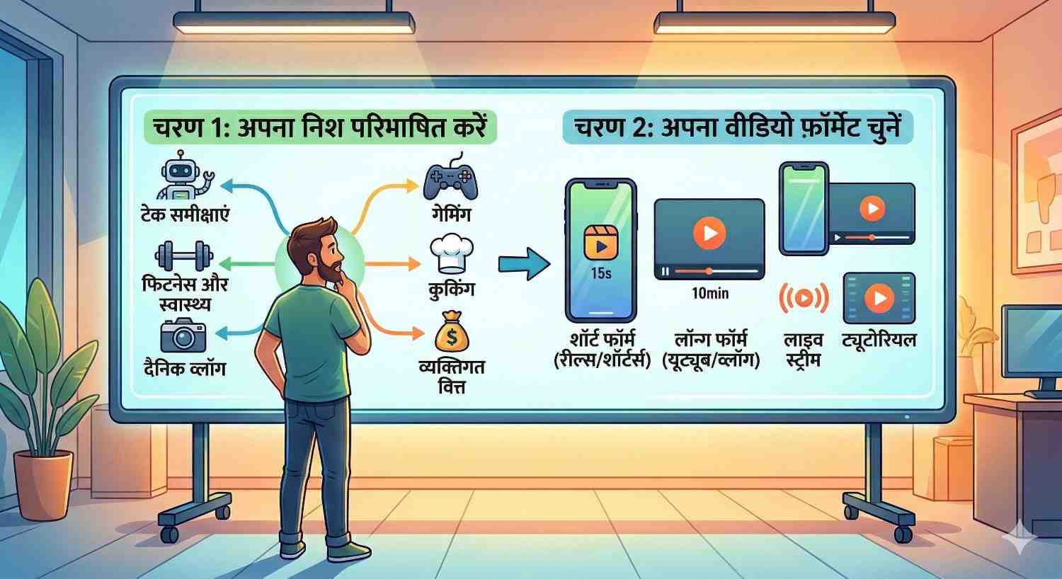 सबसे पहले मैंने niche और video का format तय किया