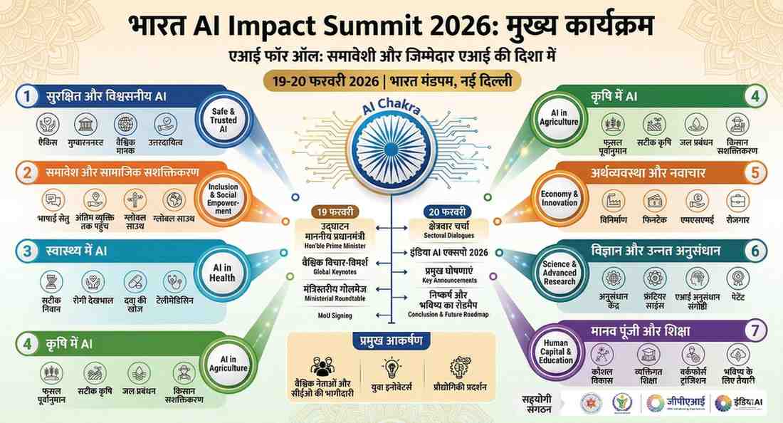 भारत AI Impact Summit 2026: मुख्य कार्यक्रम