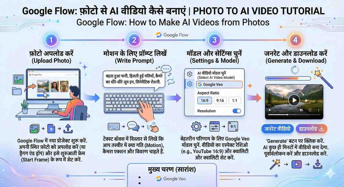 फोटो से AI वीडियो कैसे बनाएं