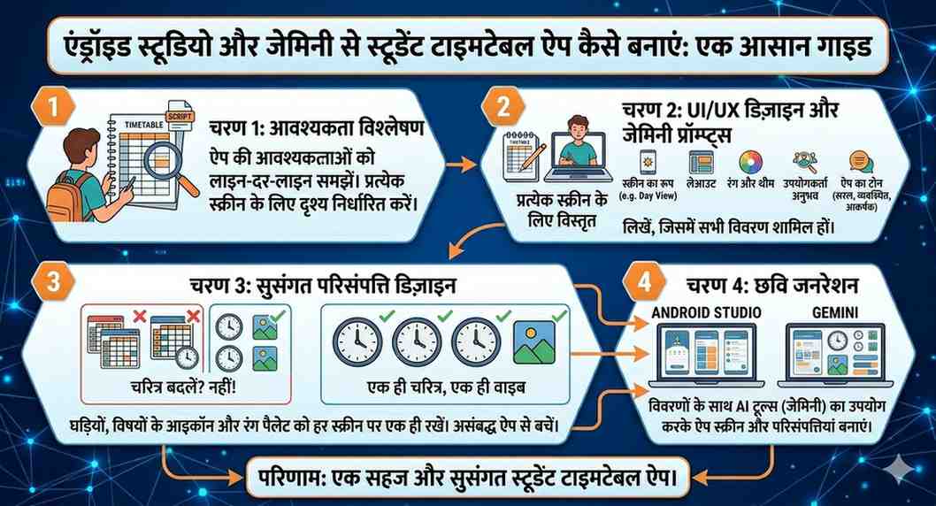 Android Studio और Gemini से Student Timetable App कैसे बनाएं: एक आसान गाइड