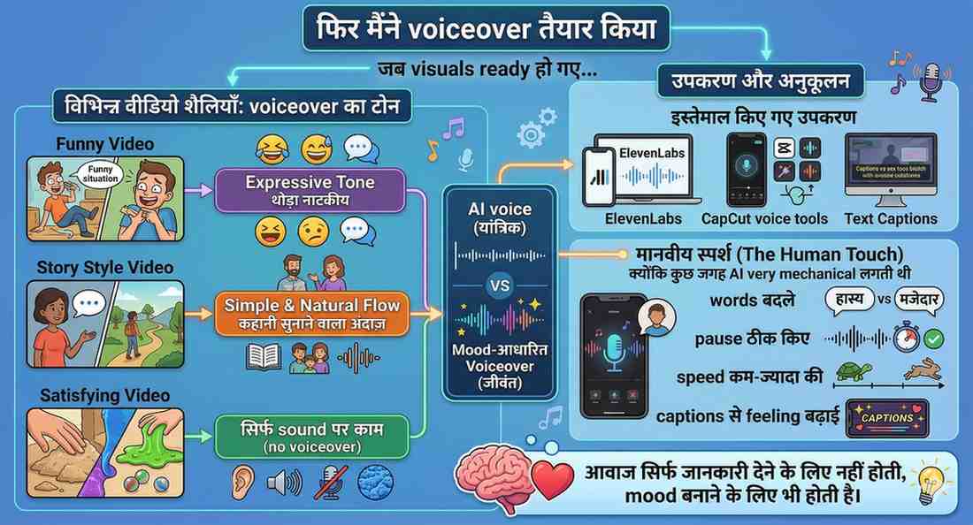 फिर मैंने voiceover तैयार किया