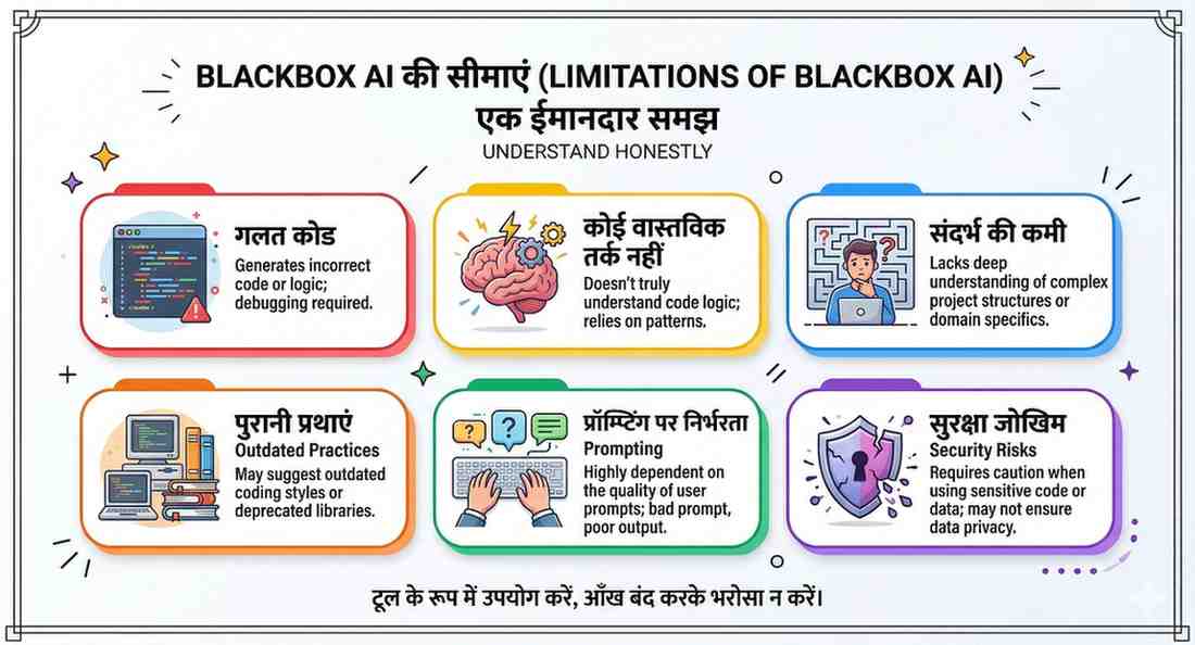 Blackbox AI की limitations भी honestly समझ लो