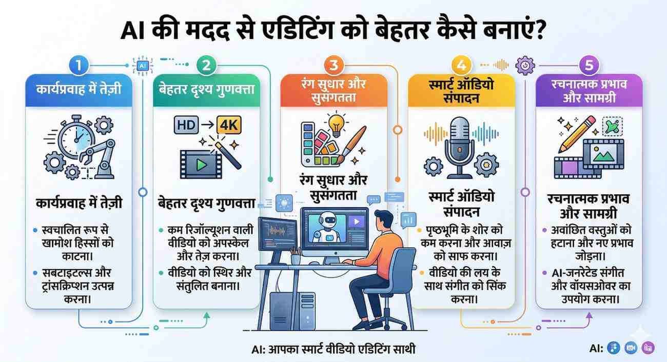 AI की मदद से editing को better कैसे बनाएं?
