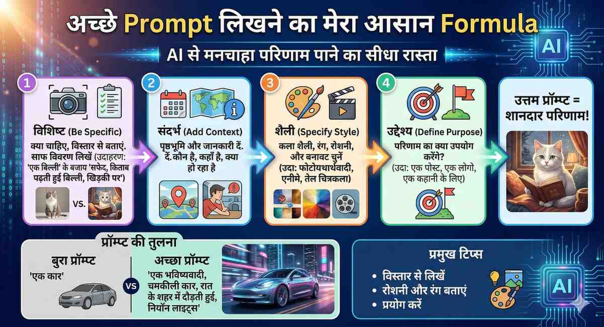 अच्छे prompt लिखने का मेरा आसान formula
