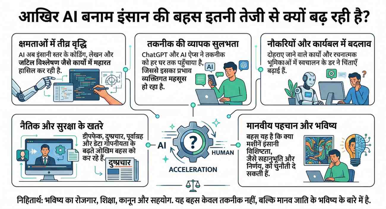 आखिर AI बनाम इंसान की बहस इतनी तेजी से क्यों बढ़ रही है?