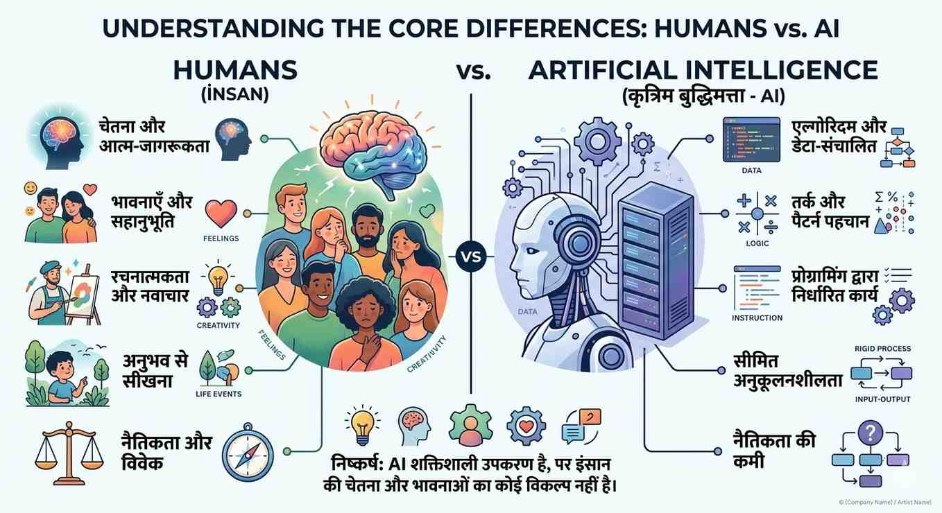 AI और इंसान में सबसे बड़ा फर्क क्या है?