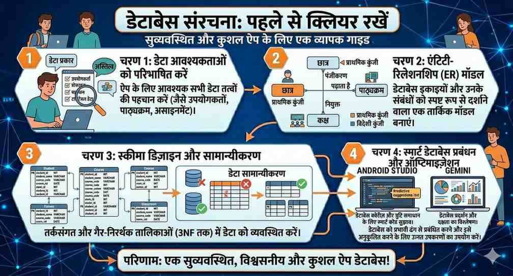 Database structure पहले से clear रखें