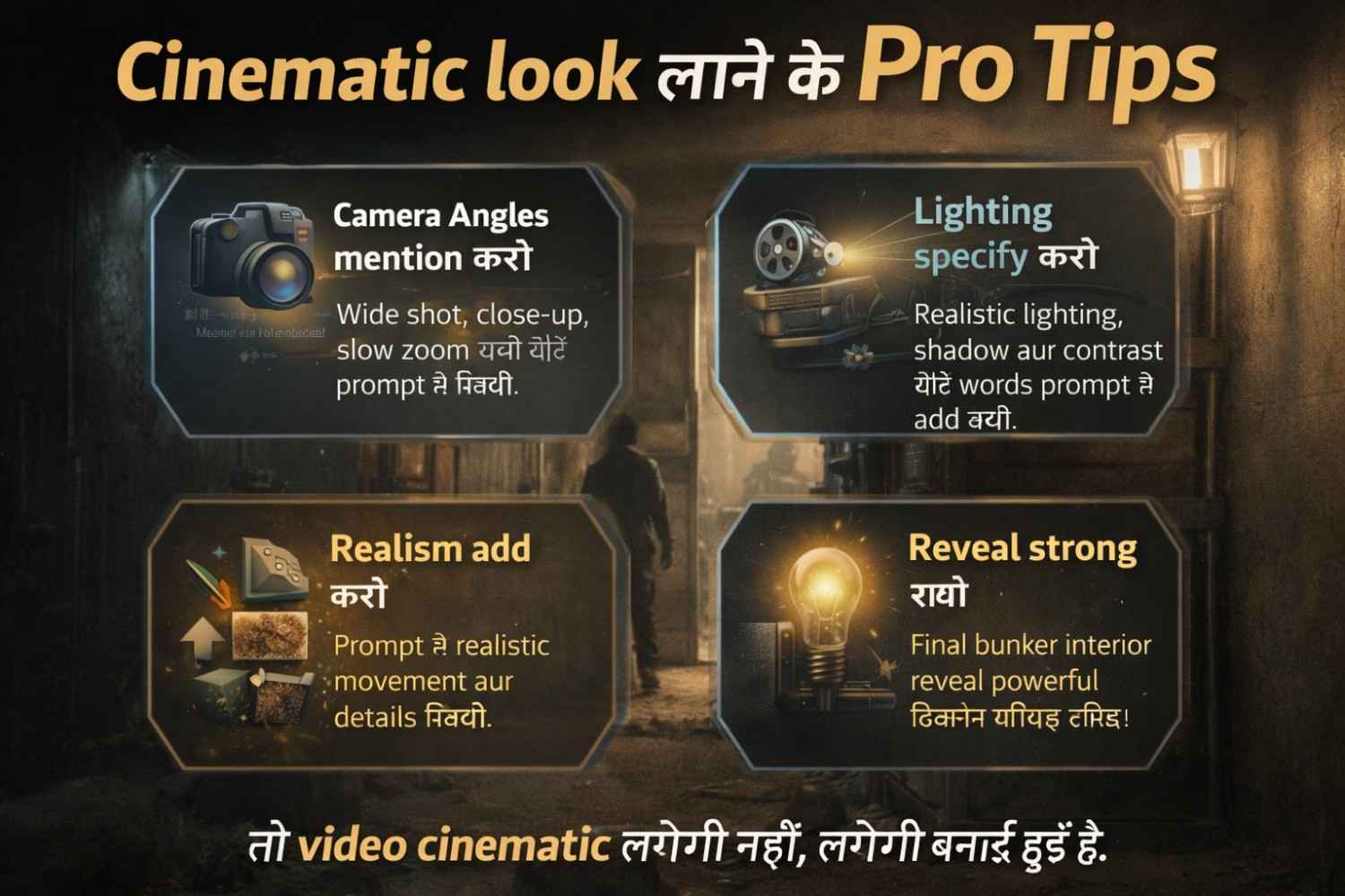 Cinematic look लाने के Pro Tips