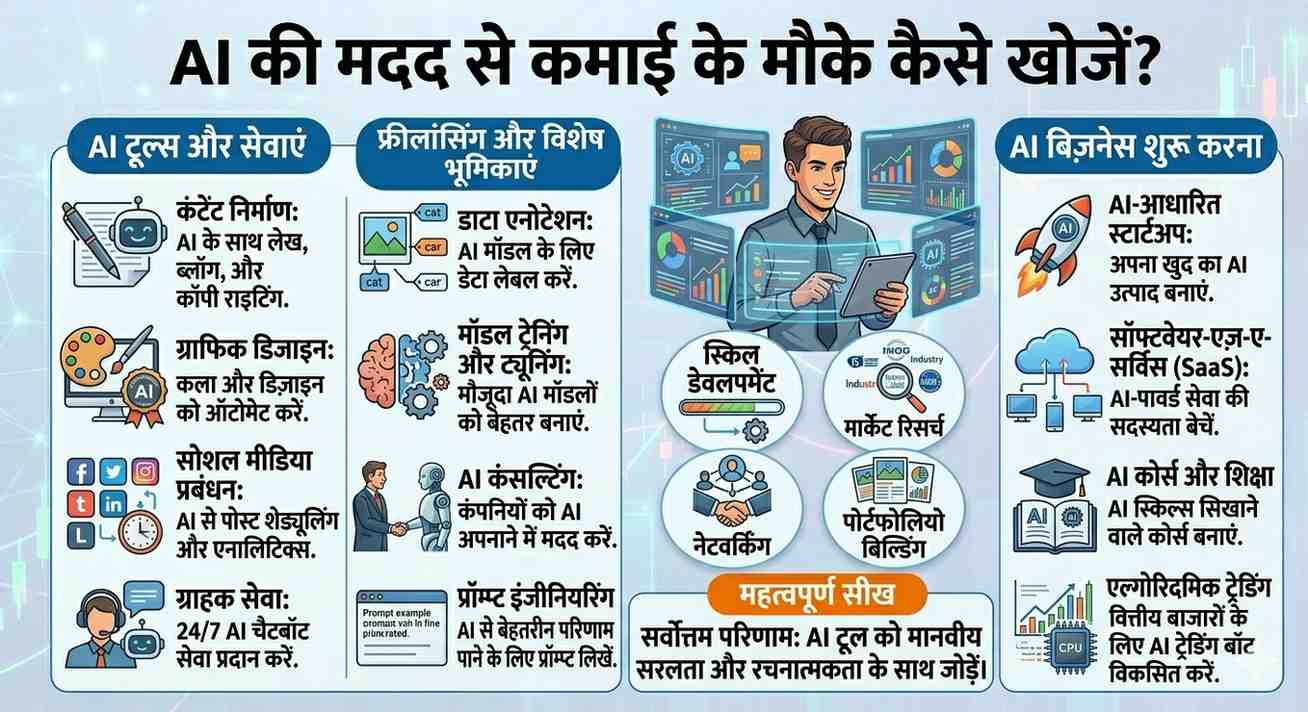 AI की मदद से कमाई के मौके कैसे खोजें?