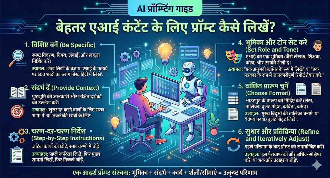 AI Prompt कैसे लिखें ताकि बेहतर Content मिले