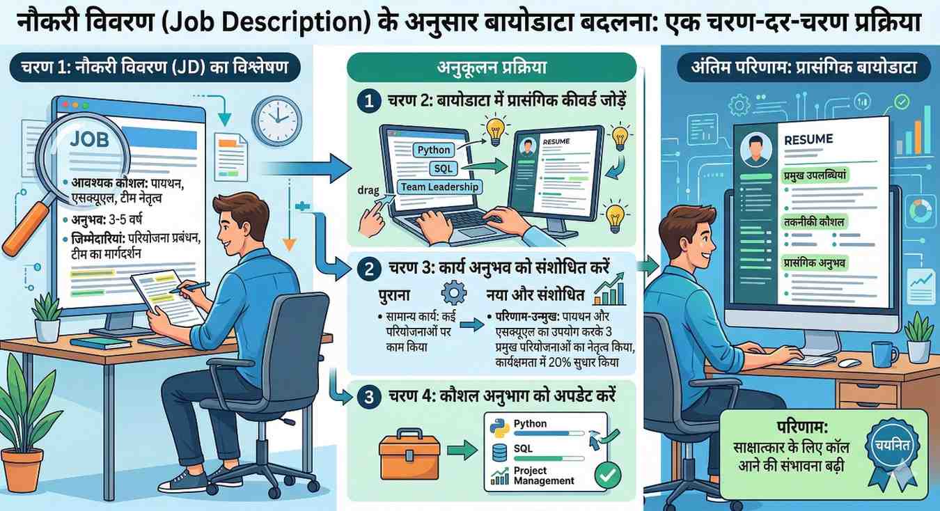 मैंने job description के हिसाब से resume बदला