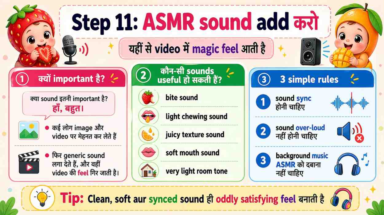 ASMR sound add करो