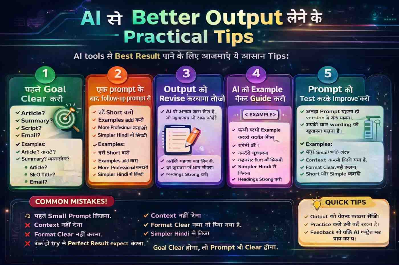 AI से Better Output लेने के Practical Tips