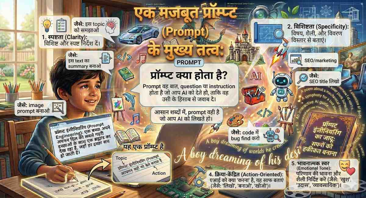 एक strong prompt में क्या-क्या होना चाहिए?