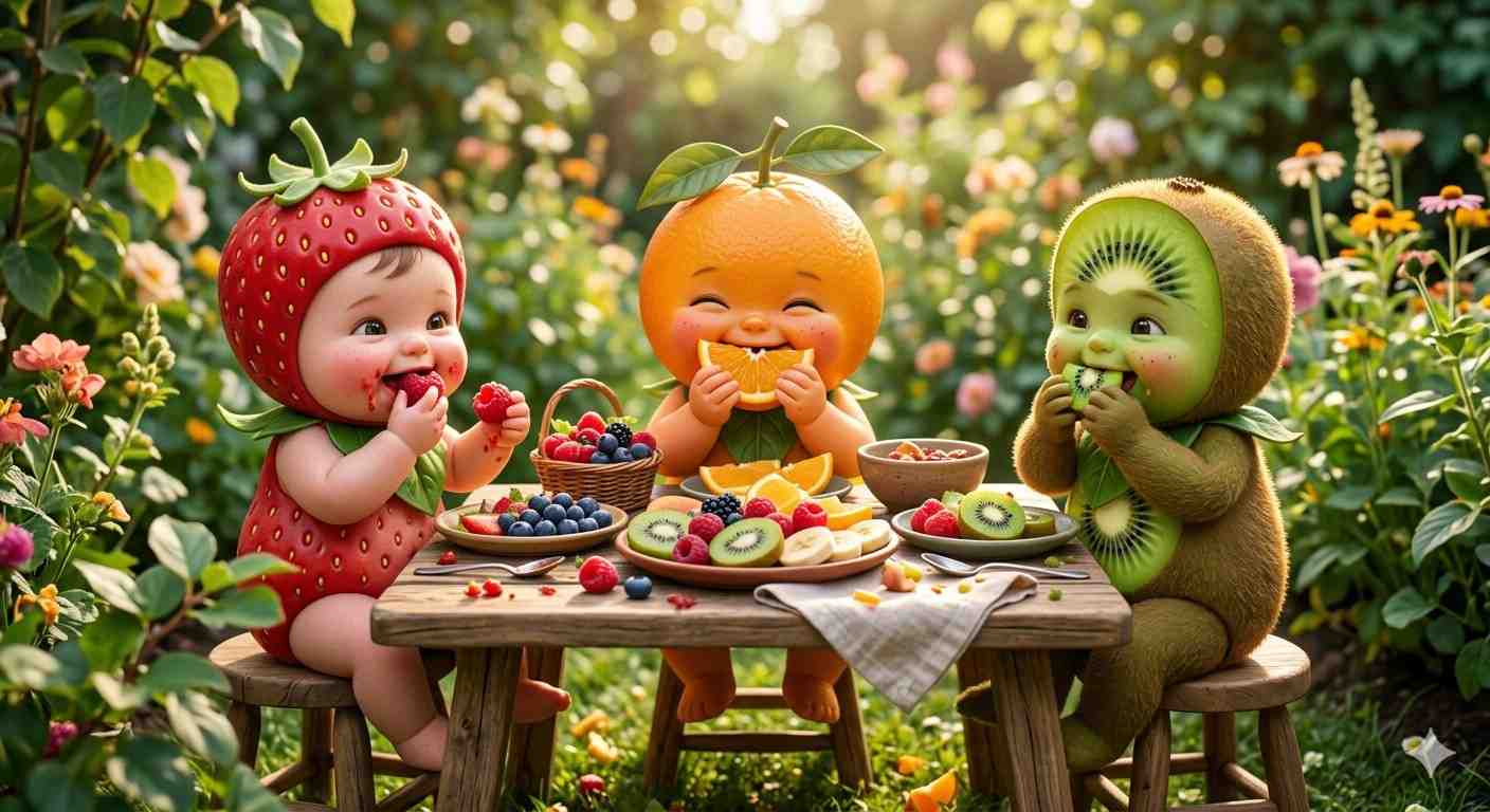 AI Fruit Babies Eating Oddly Satisfying videos