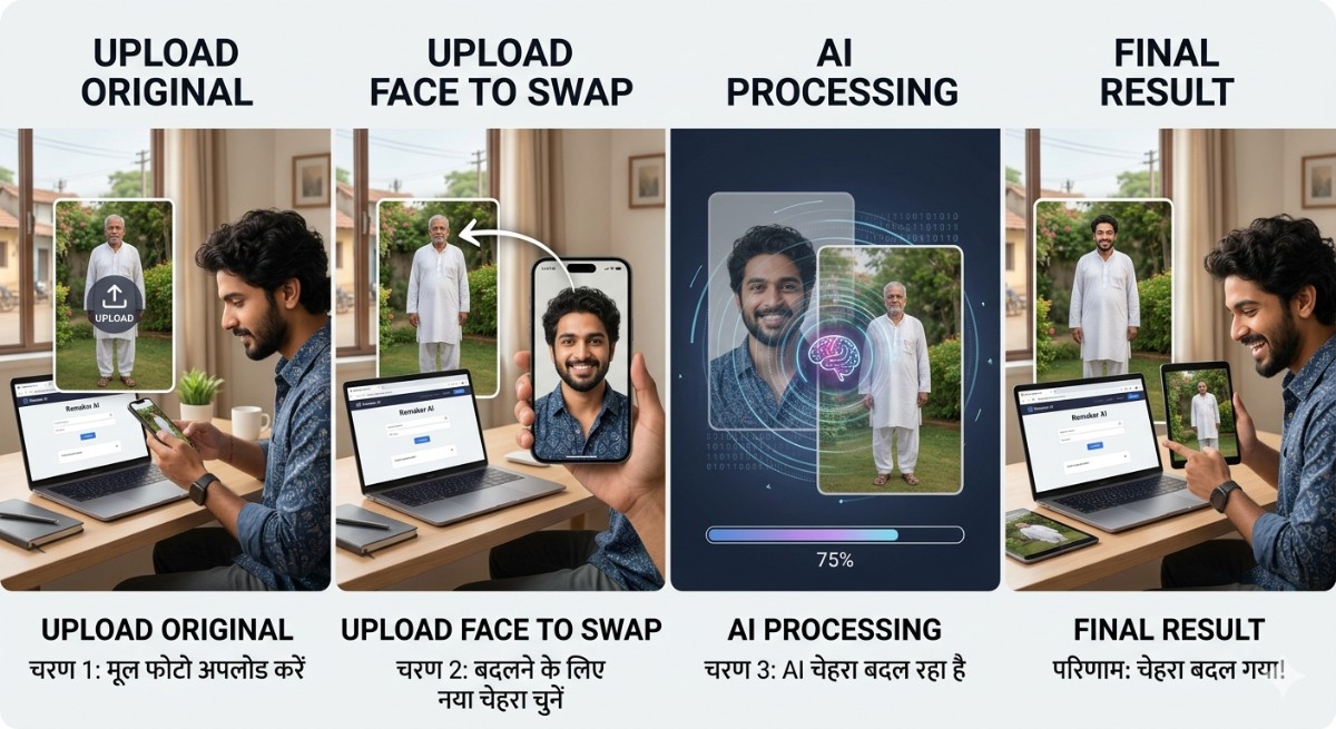 Face Change और Face Add का आसान तरीका