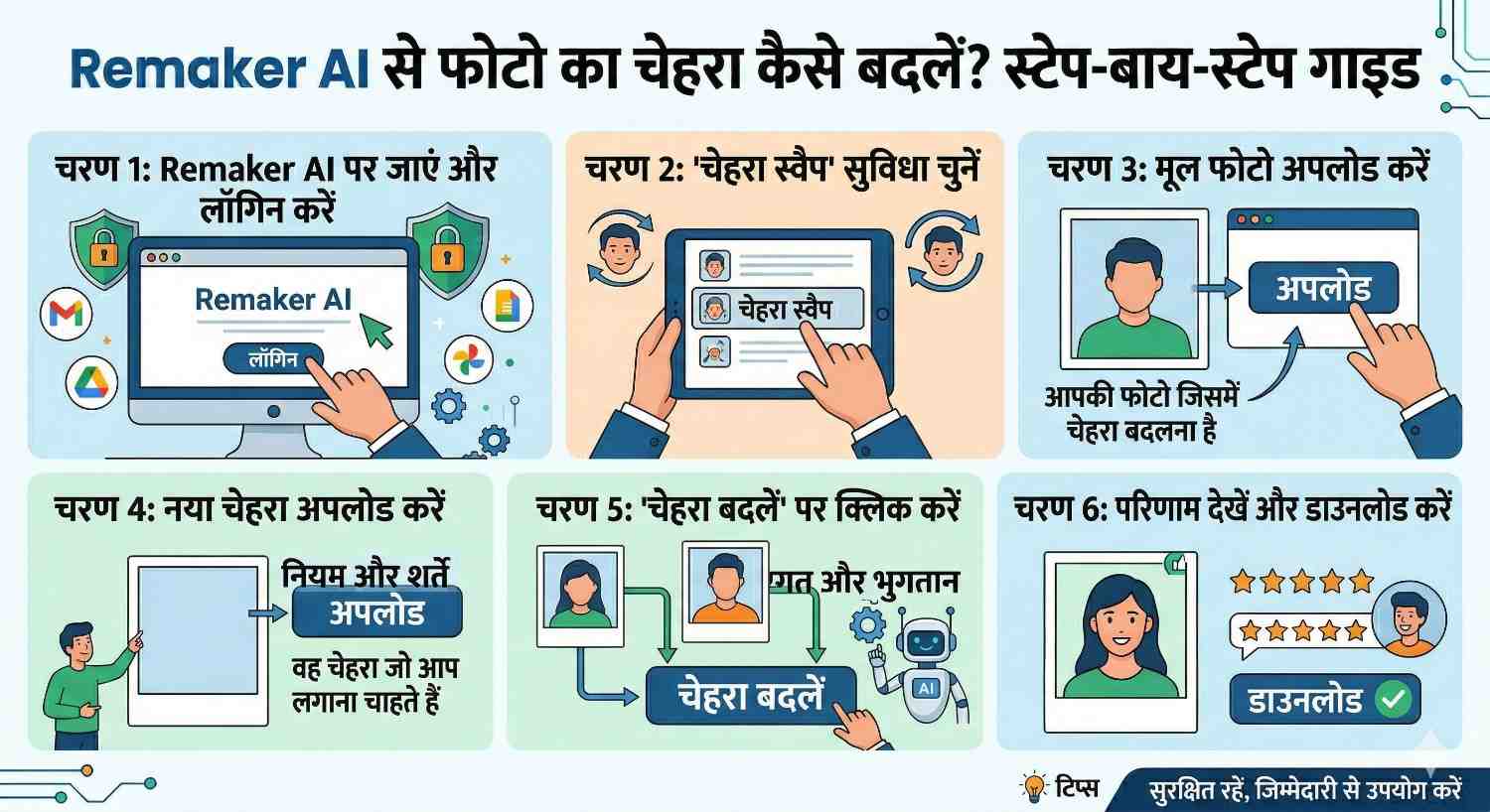 Remaker AI से फोटो का चेहरा कैसे बदलें? Step-by-Step तरीका