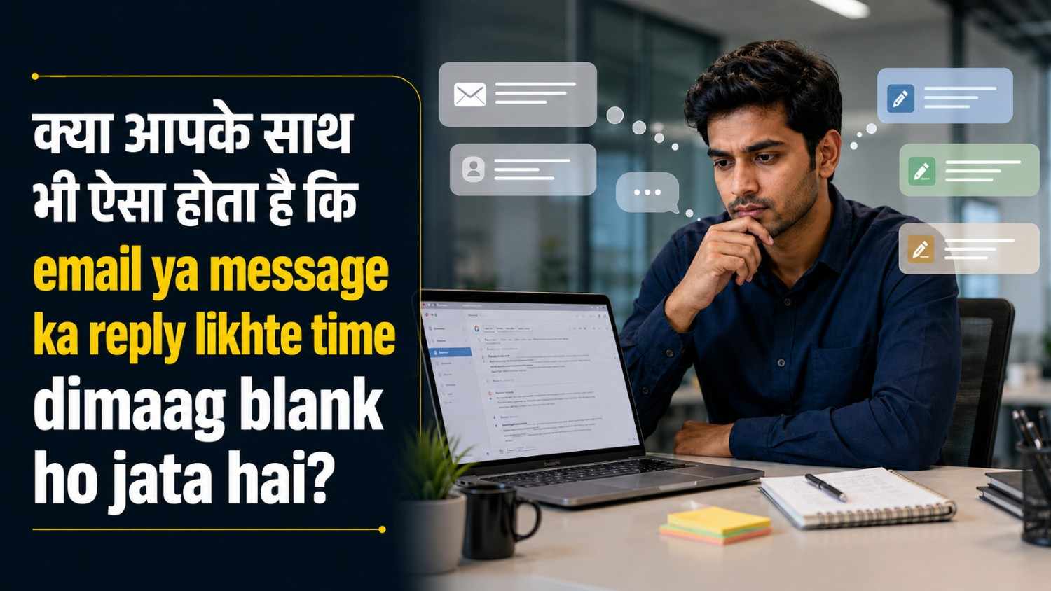 क्या आपके साथ भी ऐसा होता है कि email या message का reply लिखते time दिमाग blank हो जाता है?