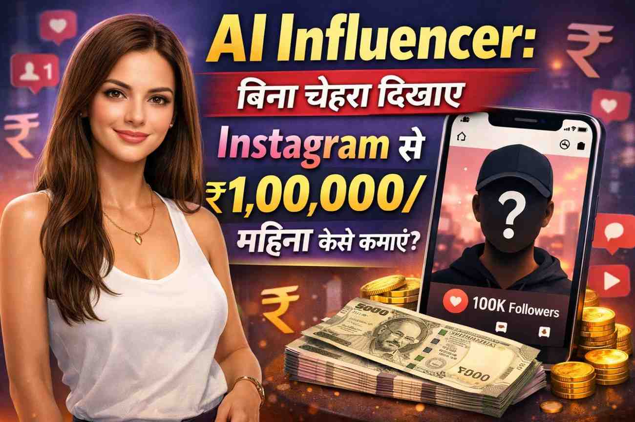 "AI Influencer: बिना चेहरा दिखाए Instagram से ₹1,00,000/महीना कैसे कमाएं?