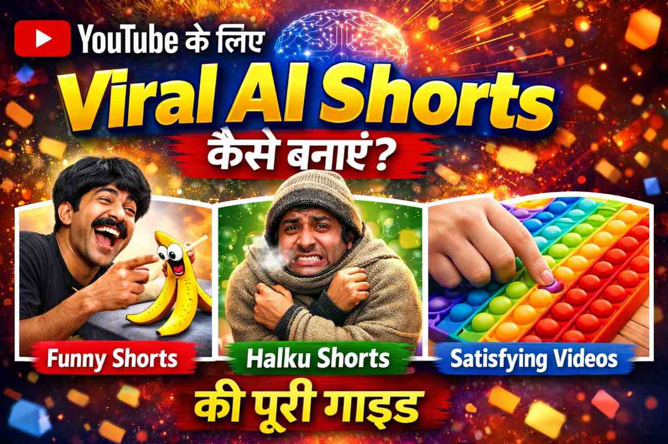 YouTube के लिए Viral AI Shorts कैसे बनाएं? Funny, Halku Shortsऔर Satisfying Videos की पूरी गाइड