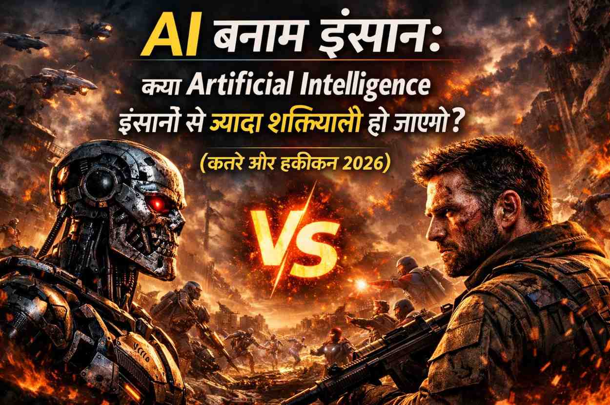AI बनाम इंसान: क्या Artificial intelligence इंसानों से ज्यादा शक्तिशाली हो जाएगी? (खतरे और हकीकत)