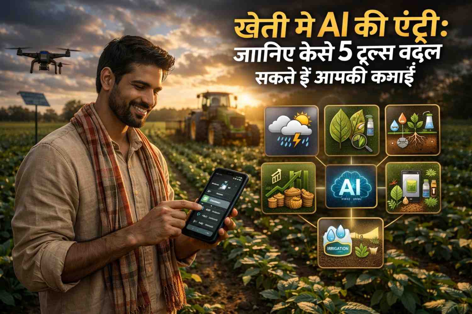 खेती में AI की एंट्री: जानिए कैसे 5 टूल्स बदल सकते हैं आपकी कमाई