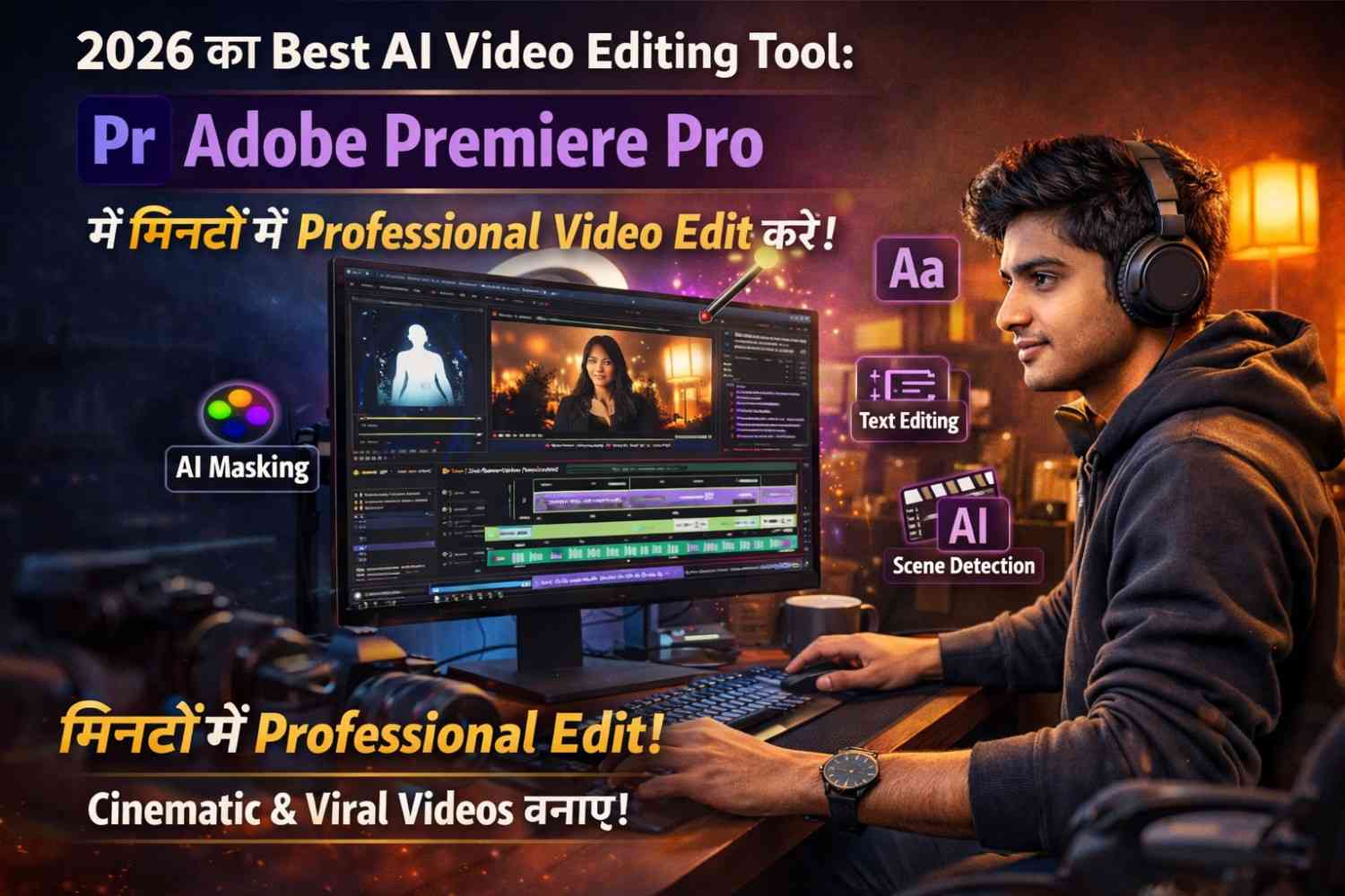 2026 का Best AI Video Editing Tool: Adobe Premiere Pro से मिनटों में Professional Video Edit करें