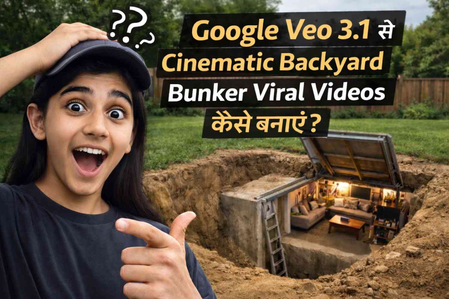 Google Veo 3.1 से Cinematic Backyard Bunker Viral Videos कैसे बनाएं