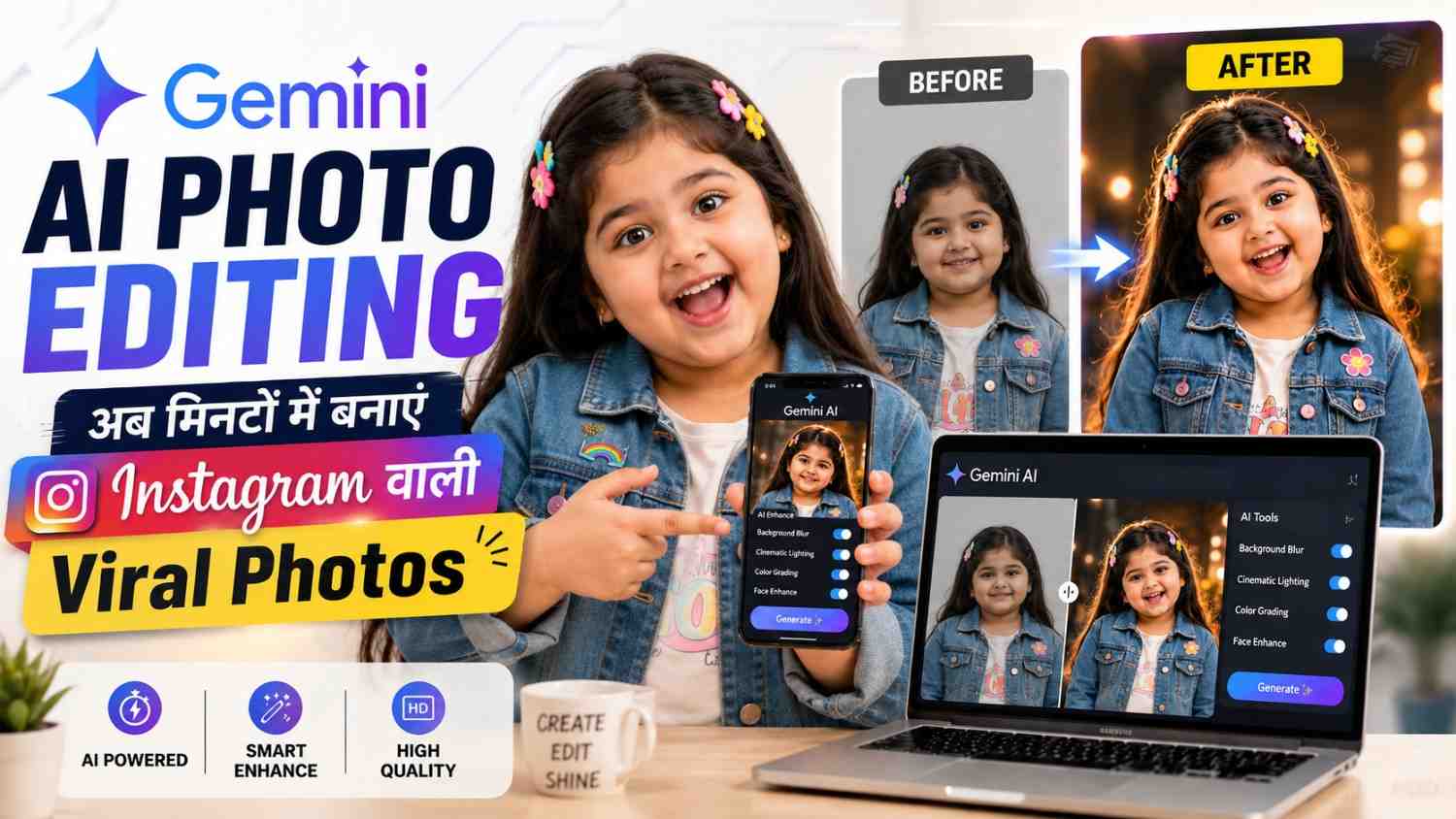 Gemini AI Photo Editing: अब मिनटों में बनाएं Instagram वाली Viral Photos