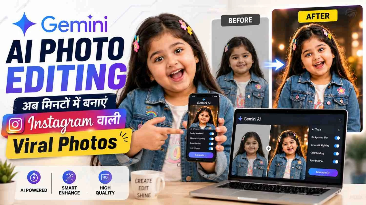 Gemini AI Photo Editing: अब मिनटों में बनाएं Instagram वाली Viral Photos